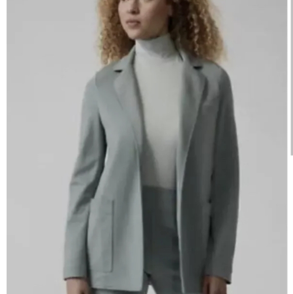 Athleta Eastbound Sage Green Open Front Blazer 10